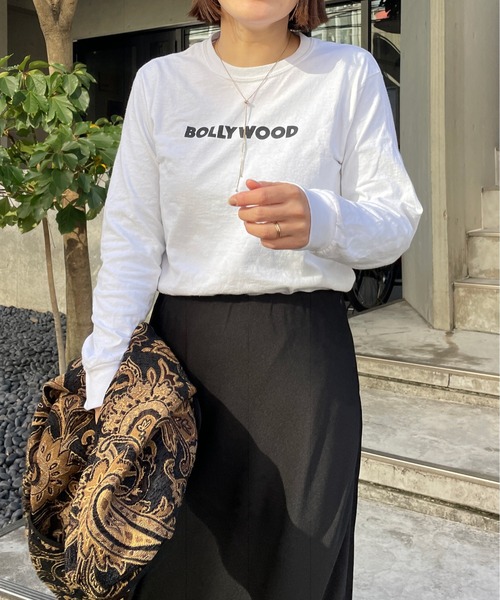 Omekashi（オメカシ）の「ベナレス BOLLYWOODロングTシャツ（Tシャツ/カットソー・レディース・オフホワイト/アイボリー/ホワイト・FREE）」の22枚目の写真