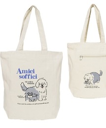 新柄入荷/ファスナー付きグラフィックA4トートバッグ