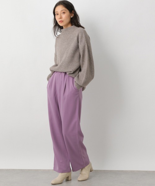 LEPSIM（レプシィム）の「5ゲージ畦袖ボリュームプルオーバー　219652（ニット/セーター・レディース・イエロー/ブルー/モカ/チャコールグレー・FREE）」の6枚目の写真