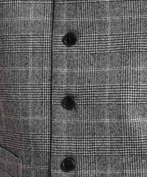 40ct&525(フォーティーカラッツアンドゴーニーゴ)の「【Sサイズ~】フラノチェック ベスト(スーツベスト・メンズ・グレー系その他/ブラック系1・01/02/03/04)」の4枚目の写真