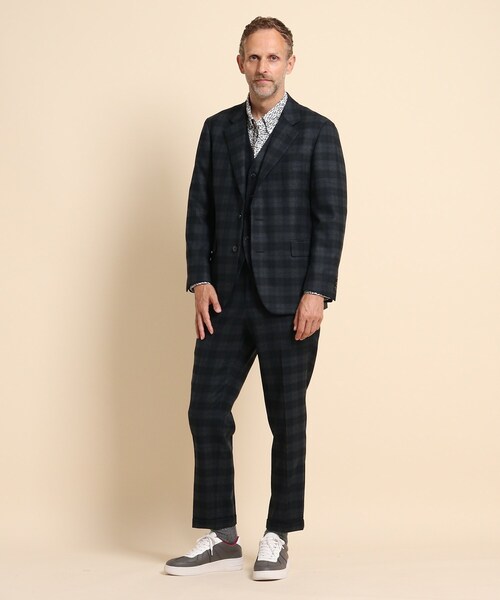 40ct&525(フォーティーカラッツアンドゴーニーゴ)の「【Sサイズ~】フラノチェック ベスト(スーツベスト・メンズ・グレー系その他/ブラック系1・01/02/03/04)」の7枚目の写真