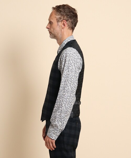 40ct&525(フォーティーカラッツアンドゴーニーゴ)の「【Sサイズ~】フラノチェック ベスト(スーツベスト・メンズ・グレー系その他/ブラック系1・01/02/03/04)」の10枚目の写真