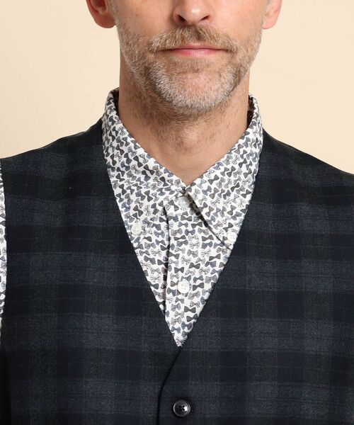 40ct&525(フォーティーカラッツアンドゴーニーゴ)の「【Sサイズ~】フラノチェック ベスト(スーツベスト・メンズ・グレー系その他/ブラック系1・01/02/03/04)」の12枚目の写真