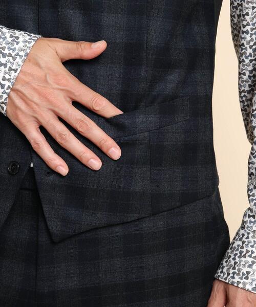 40ct&525(フォーティーカラッツアンドゴーニーゴ)の「【Sサイズ~】フラノチェック ベスト(スーツベスト・メンズ・グレー系その他/ブラック系1・01/02/03/04)」の14枚目の写真