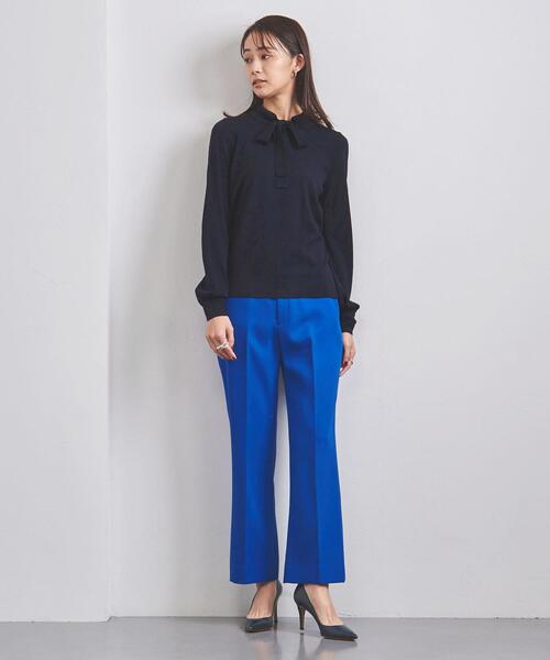 Gunn Johansson（グンヨハンソン）の「＜Gunn Johansson（グン ヨハンソン）＞ボウタイ ニット（ニット/セーター・レディース・ネイビー/オフホワイト・38）」の7枚目の写真