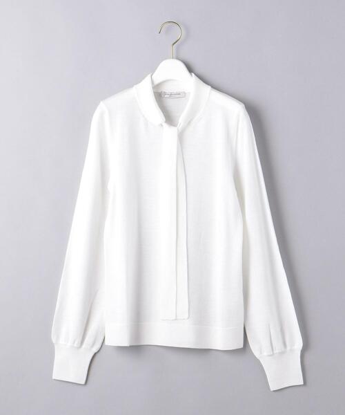 Gunn Johansson（グンヨハンソン）の「＜Gunn Johansson（グン ヨハンソン）＞ボウタイ ニット（ニット/セーター・レディース・ネイビー/オフホワイト・38）」の16枚目の写真