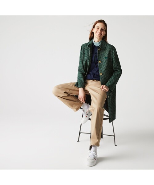 LACOSTE(ラコステ)の「クラッシックウール混ステンカラーコート(ステンカラーコート・レディース・ブラック/グリーン・40/38/36/34)」の4枚目の写真