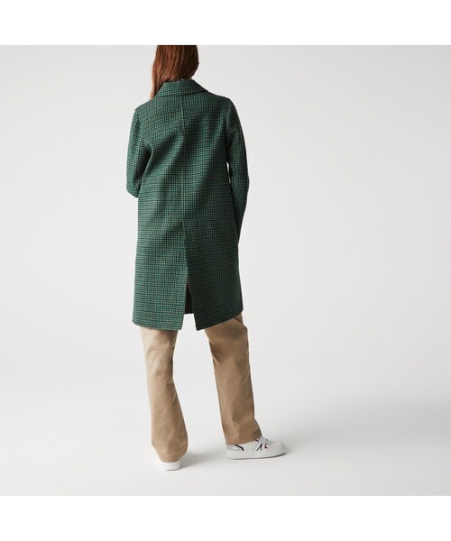 LACOSTE(ラコステ)の「クラッシックウール混ステンカラーコート(ステンカラーコート・レディース・ブラック/グリーン・40/38/36/34)」の5枚目の写真