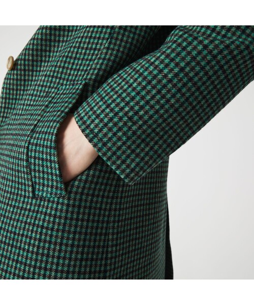 LACOSTE(ラコステ)の「クラッシックウール混ステンカラーコート(ステンカラーコート・レディース・ブラック/グリーン・40/38/36/34)」の6枚目の写真