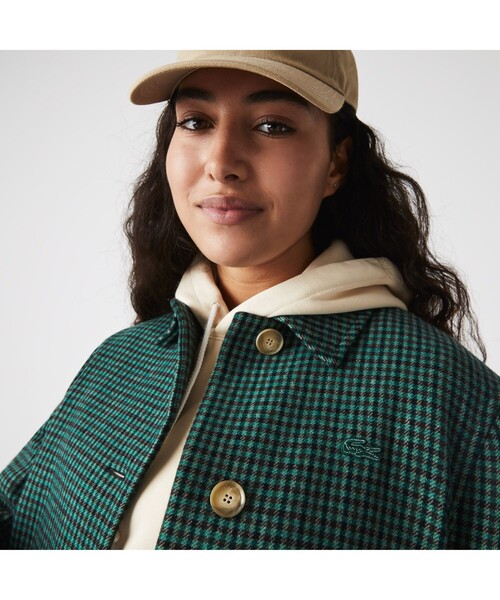 LACOSTE(ラコステ)の「クラッシックウール混ステンカラーコート(ステンカラーコート・レディース・ブラック/グリーン・40/38/36/34)」の8枚目の写真