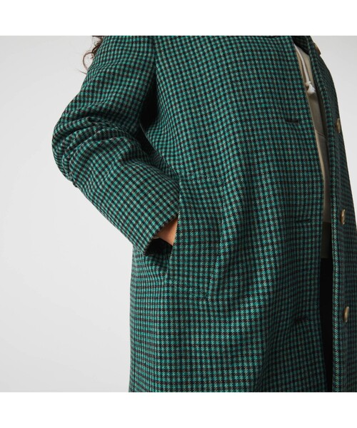 LACOSTE(ラコステ)の「クラッシックウール混ステンカラーコート(ステンカラーコート・レディース・ブラック/グリーン・40/38/36/34)」の9枚目の写真