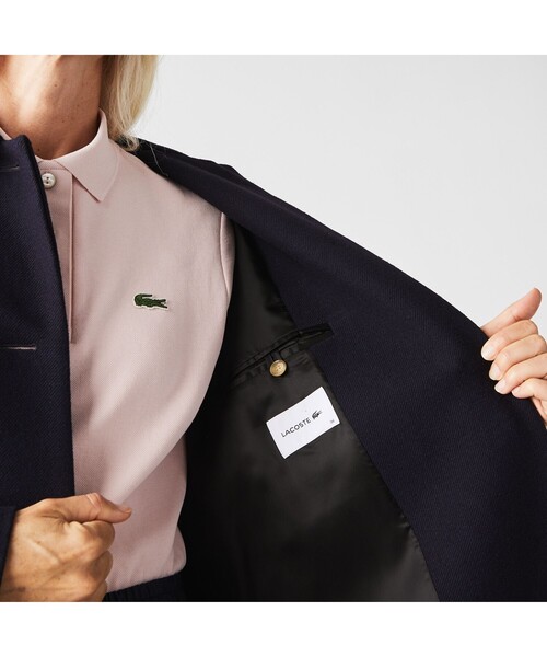 LACOSTE(ラコステ)の「クラッシックウール混ステンカラーコート(ステンカラーコート・レディース・ブラック/グリーン・40/38/36/34)」の12枚目の写真
