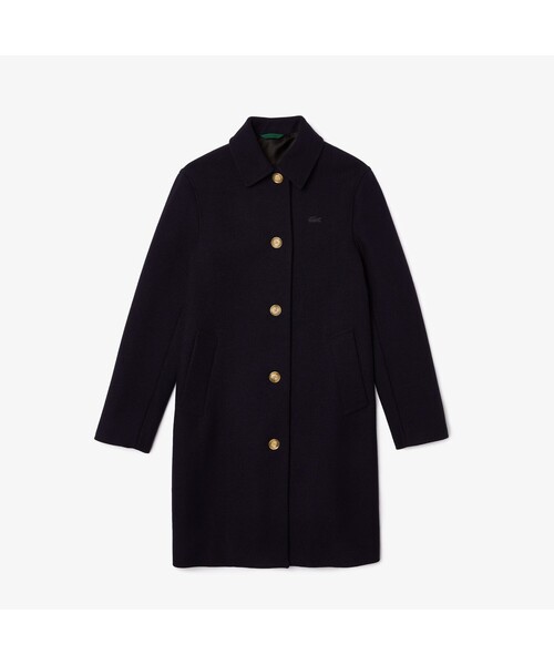 LACOSTE(ラコステ)の「クラッシックウール混ステンカラーコート(ステンカラーコート・レディース・ブラック/グリーン・40/38/36/34)」の13枚目の写真