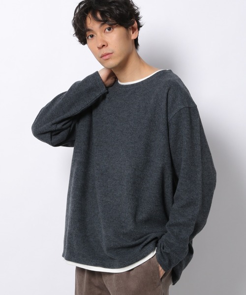 LAKOLE（ラコレ）の「TRフリースレイヤードプルオーバー / 239585（Tシャツ/カットソー・メンズ・ベージュ/ネイビー/ロイヤルブルー/チャコール・MEDIUM/LARGE/X-LARGE）」の4枚目の写真