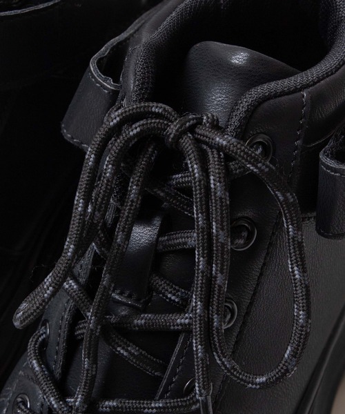 WEGO（ウィゴー）の「WEGO/ベルト付キハイカットスニーカー（スニーカー・レディース・ブラック/ホワイト・MEDIUM/LARGE）」の6枚目の写真