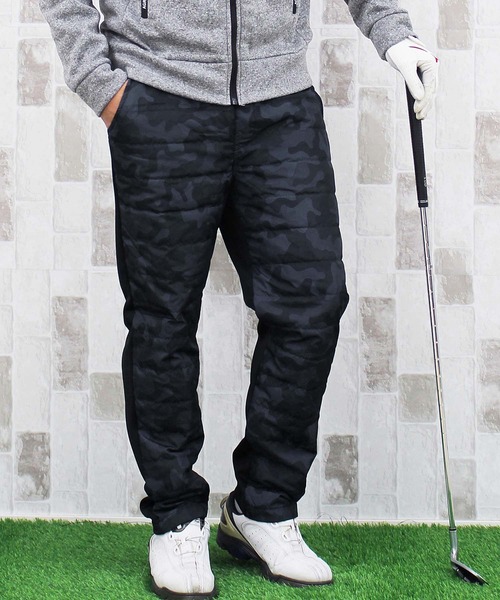 TopIsm（トップイズム）の「裏起毛シャギーボア レギュラーフィット ゴルフ ダウンパンツ ゴルフウェア メンズ（ゴルフグッズ・メンズ・チャコールグレー/ブラック/ベージュ/ネイビー/カーキ/カモフラージュ/ライトグレー/ホワイト×ブラック/グレー系カモフラージュ・M/L/LL）」の9枚目の写真