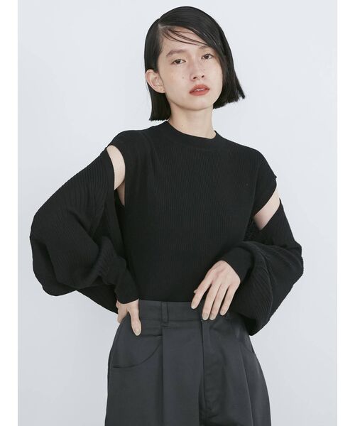 COTORICA(コトリカ)の「ニットボレロ×フレンチスリーブニット(ニット/セーター・レディース・オフホワイト/グリーン/ブラック/アイボリー・FREE)」の4枚目の写真