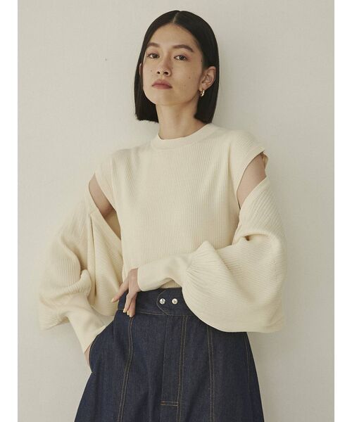 COTORICA(コトリカ)の「ニットボレロ×フレンチスリーブニット(ニット/セーター・レディース・オフホワイト/グリーン/ブラック/アイボリー・FREE)」の21枚目の写真