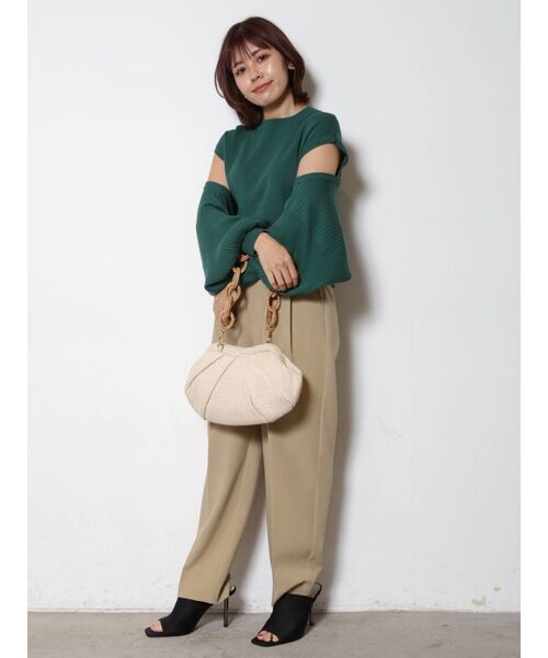 COTORICA(コトリカ)の「ニットボレロ×フレンチスリーブニット(ニット/セーター・レディース・オフホワイト/グリーン/ブラック/アイボリー・FREE)」の12枚目の写真