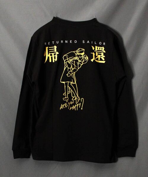 AVIREX（アヴィレックス）の「リターンド セーラー ロングスリーブ Tシャツ / RETURNED SAILOR LONG SLEEVE T-SHIRT / アヴィレックス / AVIREX（Tシャツ/カットソー・メンズ・オフホワイト/ブラック/カーキ/ライトピンク/ライトグレー・MEDIUM/LARGE/X-LARGE/XX-LARGE）」の11枚目の写真