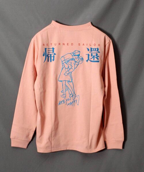 AVIREX（アヴィレックス）の「リターンド セーラー ロングスリーブ Tシャツ / RETURNED SAILOR LONG SLEEVE T-SHIRT / アヴィレックス / AVIREX（Tシャツ/カットソー・メンズ・オフホワイト/ブラック/カーキ/ライトピンク/ライトグレー・MEDIUM/LARGE/X-LARGE/XX-LARGE）」の12枚目の写真