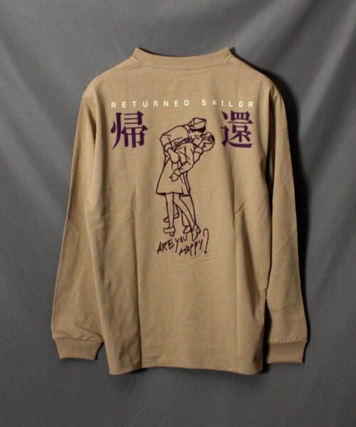 AVIREX（アヴィレックス）の「リターンド セーラー ロングスリーブ Tシャツ / RETURNED SAILOR LONG SLEEVE T-SHIRT / アヴィレックス / AVIREX（Tシャツ/カットソー・メンズ・オフホワイト/ブラック/カーキ/ライトピンク/ライトグレー・MEDIUM/LARGE/X-LARGE/XX-LARGE）」の13枚目の写真