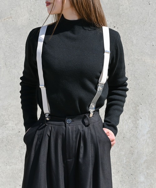 An+u（アンユー）の「25mm PVC サスペンダー（サスペンダー・レディース・ブラック/グレー/オフホワイト・FREE）」の5枚目の写真