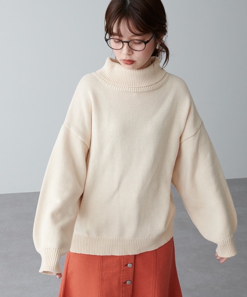 セール】ちょいゆるタートルネックニット（ニット/セーター）｜natural
