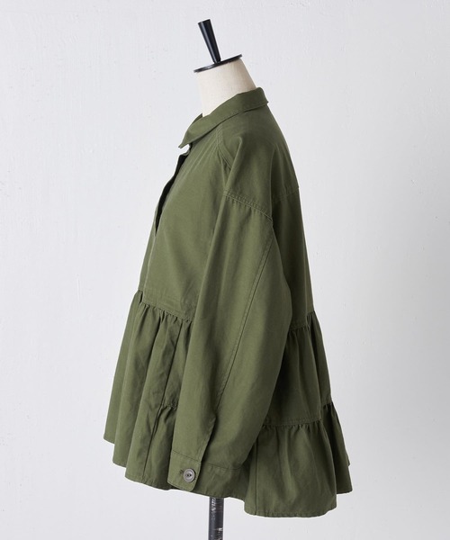 BEARDSLEY（ビアズリー）の「綿麻ティアードシャツ（シャツ/ブラウス・レディース・カーキ/ベージュ・FREE）」の13枚目の写真