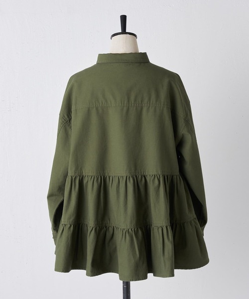 BEARDSLEY（ビアズリー）の「綿麻ティアードシャツ（シャツ/ブラウス・レディース・カーキ/ベージュ・FREE）」の15枚目の写真