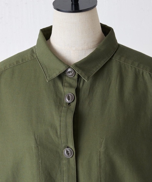 BEARDSLEY（ビアズリー）の「綿麻ティアードシャツ（シャツ/ブラウス・レディース・カーキ/ベージュ・FREE）」の10枚目の写真