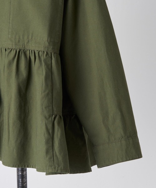 BEARDSLEY（ビアズリー）の「綿麻ティアードシャツ（シャツ/ブラウス・レディース・カーキ/ベージュ・FREE）」の14枚目の写真