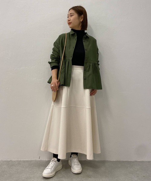 BEARDSLEY（ビアズリー）の「綿麻ティアードシャツ（シャツ/ブラウス・レディース・カーキ/ベージュ・FREE）」の8枚目の写真