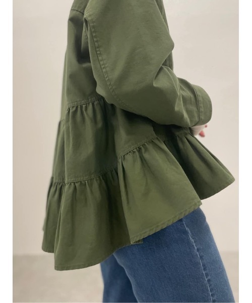 BEARDSLEY（ビアズリー）の「綿麻ティアードシャツ（シャツ/ブラウス・レディース・カーキ/ベージュ・FREE）」の18枚目の写真