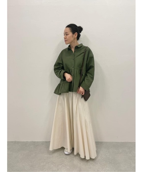 BEARDSLEY（ビアズリー）の「綿麻ティアードシャツ（シャツ/ブラウス・レディース・カーキ/ベージュ・FREE）」の20枚目の写真