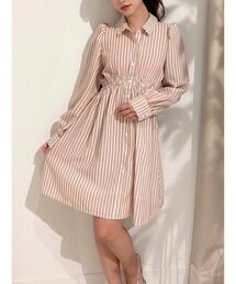 ウエストシャーリングシャツチュニック
