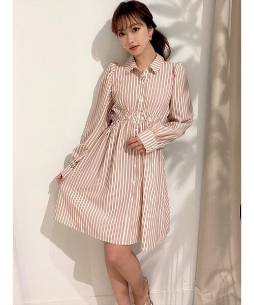 RESEXXY(リゼクシー)の「ウエストシャーリングシャツチュニック(シャツワンピース・レディース・ホワイト/ブラック/ベージュ/その他1・FREE)」の19枚目の写真