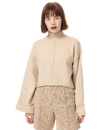 ROLL UP S/L SHORT TOPS ロールアップスリーブ ショート トップス