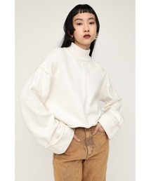 ROLL UP S/L SHORT TOPS ロールアップスリーブ ショート トップス