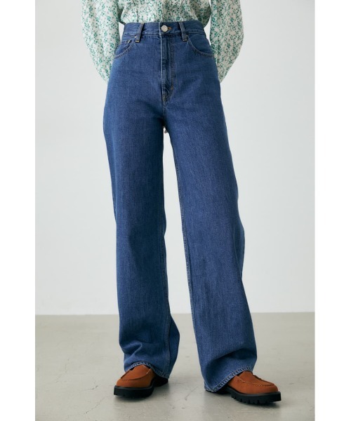 MOUSSY（マウジー）の「HW 90S STRAIGHT（デニムパンツ・レディース・ブルー・25inch/23inch/26inch/24inch）」の4枚目の写真