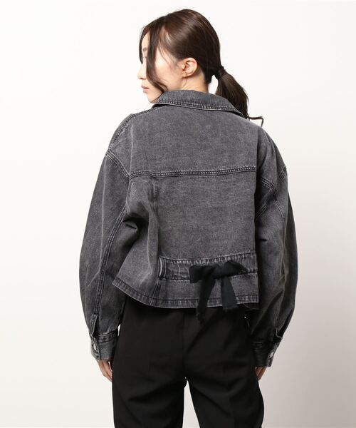 tiptop（ティップトップ）の「バックリボンブルゾン（デニムジャケット・レディース・ブルー/アイボリー/ブラック・FREE）」の21枚目の写真