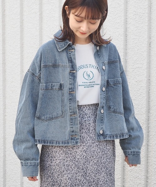 tiptop（ティップトップ）の「バックリボンブルゾン（デニムジャケット・レディース・ブルー/アイボリー/ブラック・FREE）」の15枚目の写真