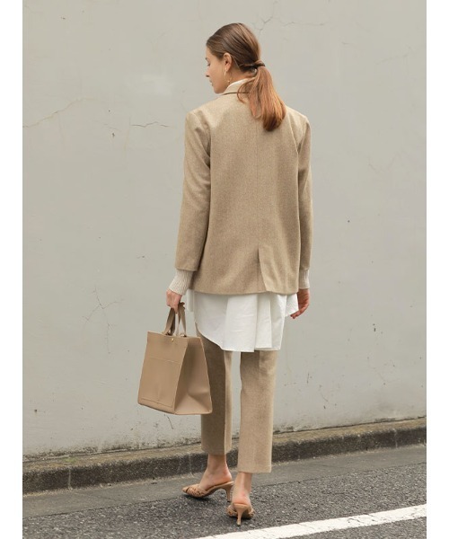 ACYM（アシーム）の「Herringbone check パンツ（その他パンツ・レディース・ベージュ/ブラウン・SMALL/MEDIUM）」の8枚目の写真