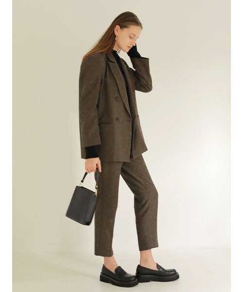 ACYM（アシーム）の「Herringbone check パンツ（その他パンツ・レディース・ベージュ/ブラウン・SMALL/MEDIUM）」の11枚目の写真