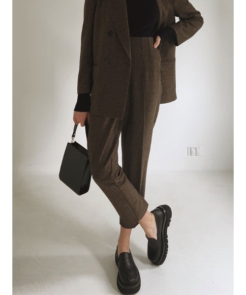 ACYM（アシーム）の「Herringbone check パンツ（その他パンツ・レディース・ベージュ/ブラウン・SMALL/MEDIUM）」の14枚目の写真