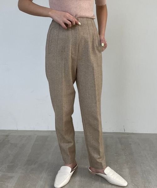 ACYM（アシーム）の「Herringbone check パンツ（その他パンツ・レディース・ベージュ/ブラウン・SMALL/MEDIUM）」の18枚目の写真