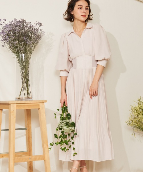NOELA(ノエラ)の「ウエストリブプリーツシャツワンピ(ワンピース・レディース・ブラック/ベージュ/オフホワイト・S/M)」の12枚目の写真