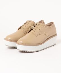 レースアップ厚底シューズ