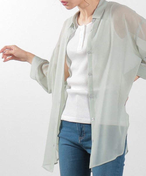 Honeys（ハニーズ）の「ボタン使いタンク（タンクトップ・レディース・ラベンダー/ホワイト/ブラック/ブルー系その他/ベージュ/スミクロ/グリーン/ブラウン・M/L/S）」の9枚目の写真