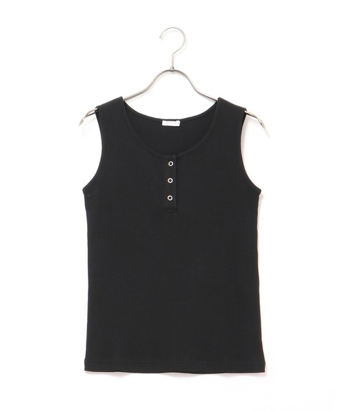 Honeys（ハニーズ）の「ボタン使いタンク（タンクトップ・レディース・ラベンダー/ホワイト/ブラック/ブルー系その他/ベージュ/スミクロ/グリーン/ブラウン・M/L/S）」の17枚目の写真